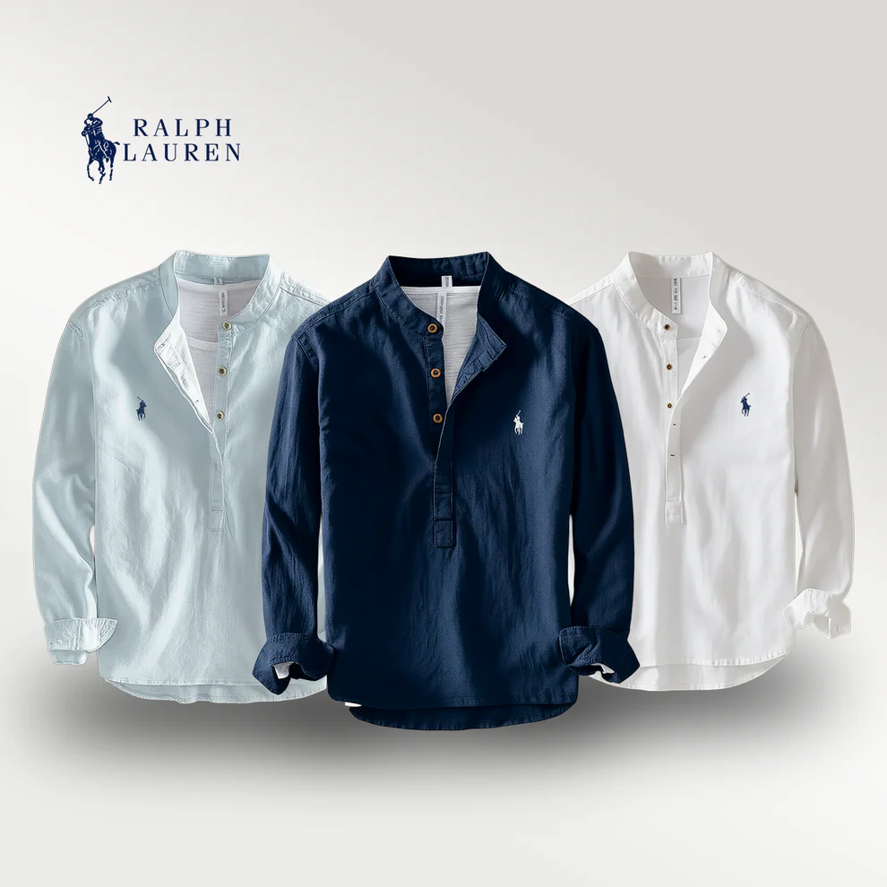RL™ | Premium Linen Shirt – Mandarin Collar