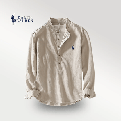 RL™ | Premium Linen Shirt – Mandarin Collar